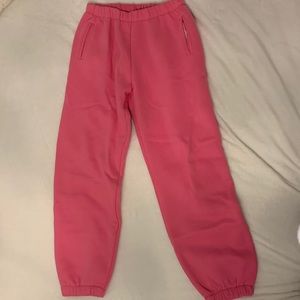 Pink Plush Sweatpants
